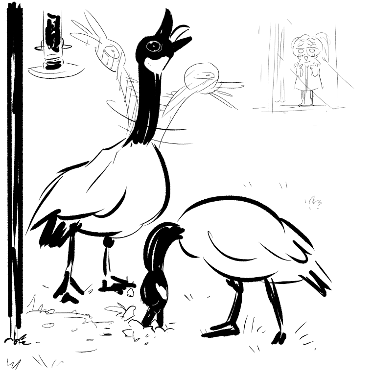 found this unfinished goose sketch while digging through some files this morning. truly majestic creatures