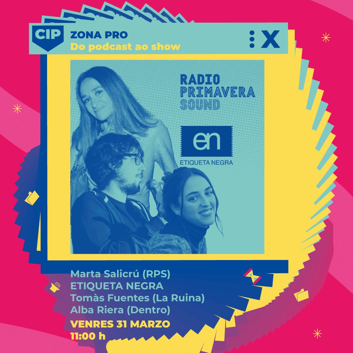 RadioPrimavera_'s tweet photo. ☄️RPS vuelve a @InterplayFest! Este año encuéntranos en:
🦋31/03 a las 11h🦋 Mesa en #ZonaPro: del podcast al show con @salicrunette, @alba__riera y @EtiquetaNegra
🎟️ Entradas en: https://t.co/nXHoBDLiYj
💻 O síguelo en streaming en Youtube y Twitch https://t.co/Q5tn8Dd4md