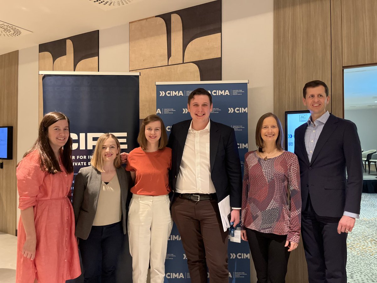 CIMA_Media's tweet photo. In Central and Eastern Europe, the private sector has a critical role to play in supporting a healthy #infospace. CIMA &amp; @CIPEglobal brought experts together in Bratislava over the last two days to discuss how the business community can meaningfully support independent media. https://t.co/T2vT3lrMlF