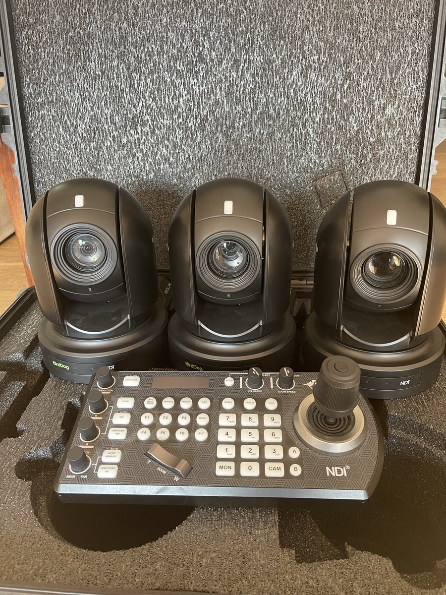 Calling all video prod/streaming pros
Flying dogs for sale! 🦜🐶
We have three #BirdDog P200 pTZ cameras plus control panel for sale incl custom Peli case.
DM us for info - but be quick!
<a href="/bird_dog_gear/">BirdDog</a> #videoproduction #ptz #livestreaming   #ndi