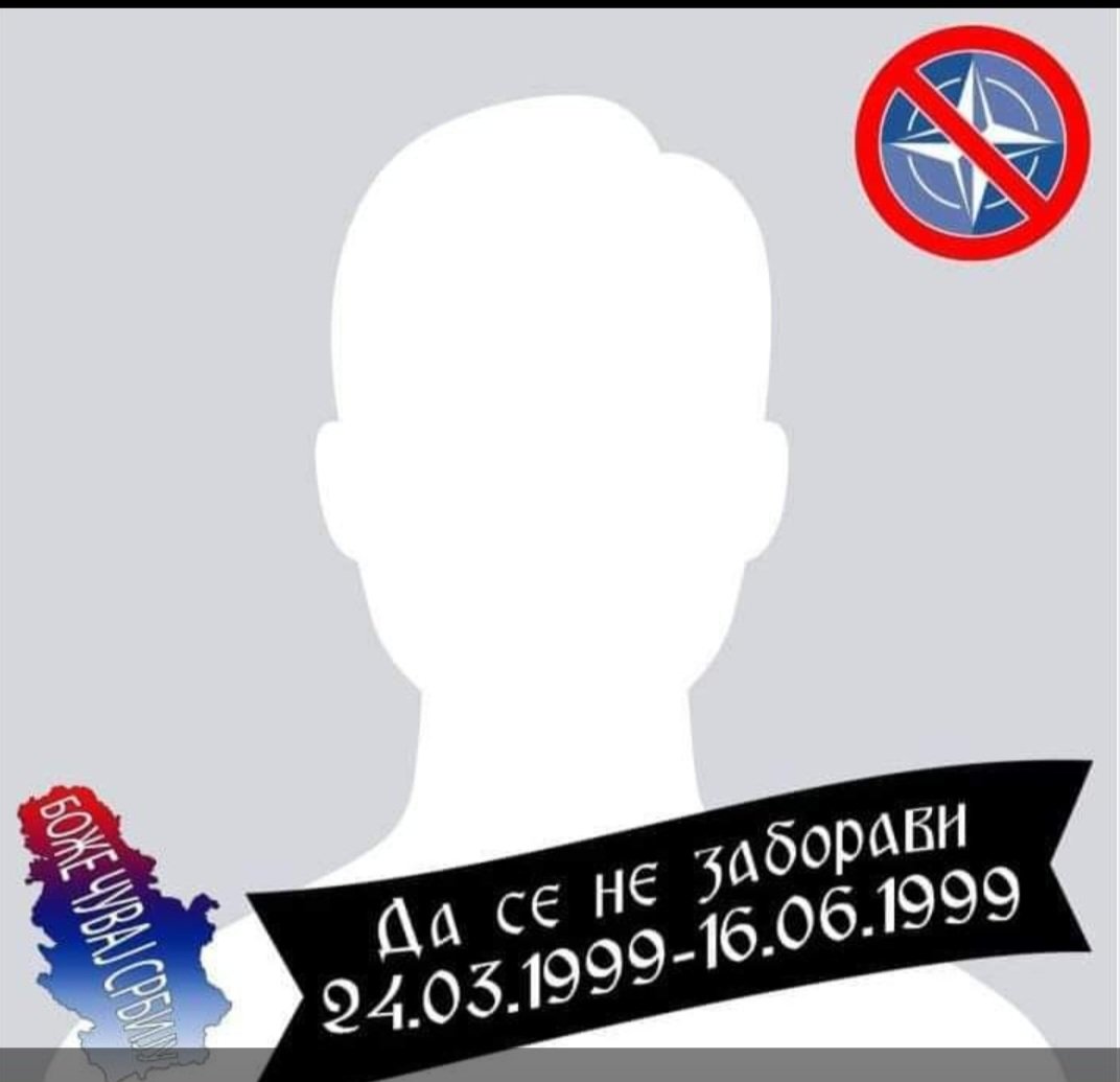 Na danasnji dan pre 24 godine, krenuo je najveci sramni teror u istoriji, jedne super sile Nato-a protiv jedne male, ponosne i suverene zemlje Srbije. Da se nikad ne zaboravi njihova sramota, niti  cast i zrtva svih onih koji su branili ovu zemlju svojim zivotima od tih demona...