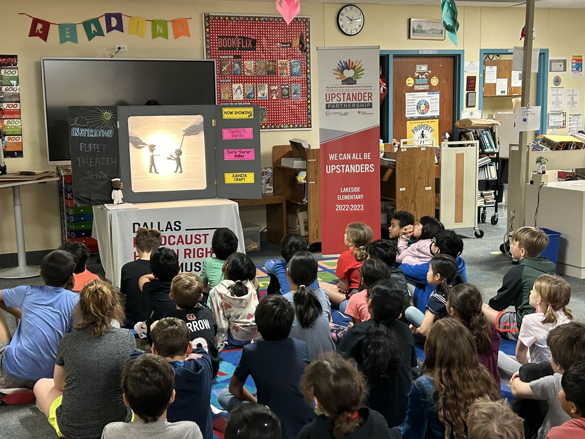 Teri Keith (@terikeith) on Twitter photo Simple, powerful puppet show by <a href="/dhhrm_org/">Dallas Holocaust and Human Rights Museum</a> inspires 3rd grade <a href="/LakesideCoppell/">LakesideCoppell</a> to be Upstanders. Always. 💪🏼#dotherightthing <a href="/3CReyes/">Katie Reyes</a> @Coppellisd Simple, powerful puppet show by <a href="/dhhrm_org/">Dallas Holocaust and Human Rights Museum</a> inspires 3rd grade <a href="/LakesideCoppell/">LakesideCoppell</a> to be Upstanders. Always. 💪🏼#dotherightthing <a href="/3CReyes/">Katie Reyes</a> @Coppellisd