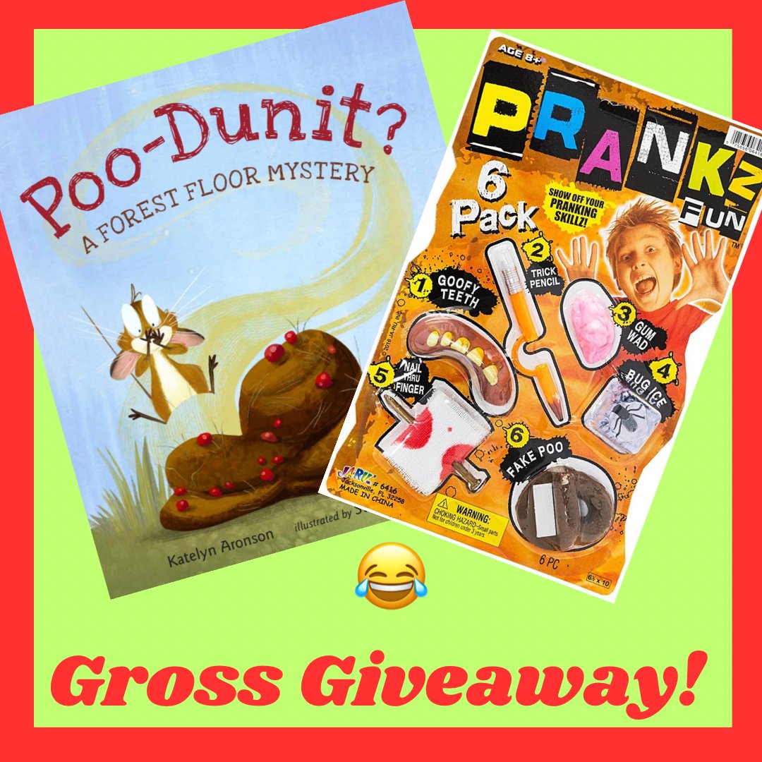 MademoiselleK8's tweet photo. 🐭🌷In honor of #AprilFools next weekend, I give you…my grossest #giveaway yet! 😂 A copy of #PooDunIt + a set of classic pranks! 🥳 Don’t be a party 💩er —This giveaway is no joke! To Enter:

💩Like
💩Follow
💩RT
💩Tag a friend below

#stem #mystery #prize #win #kidlit #WritingCommunity #free #freebie #freebies #aprilfoolsday