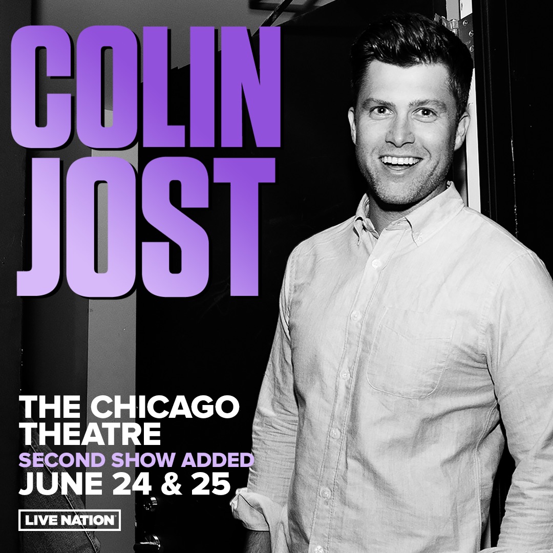 .@ColinJost's SECOND show at @ChicagoTheatre is now on sale! Get your tickets for June 25th while supplies last: https://t.co/cq3oUhA1LX https://t.co/tx6BTUjkGS