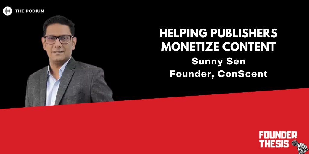 Catch Sunny Sen talk about the publishing landscape and the various ways to monetize content through smart user journeys and better intelligence!

🎧 Listen on: lnkd.in/gjnkdEvb

 #Content #ContentMonetization #IndianStartups #FounderThesis