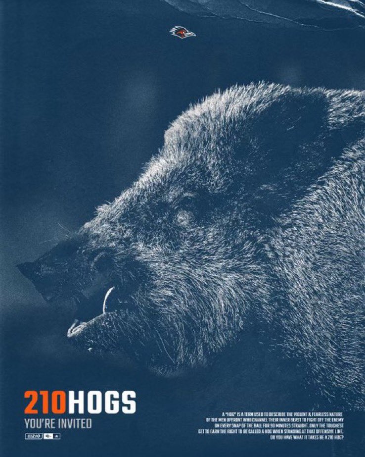 After a conversation with @Coach_TPreston, I am Blessed to have been invited to attend the @UTSAFTBL scrimmage this weekend. Birds Up!#210TriangleOfToughness #210HOGS #WAC #Oline #BirdsUp