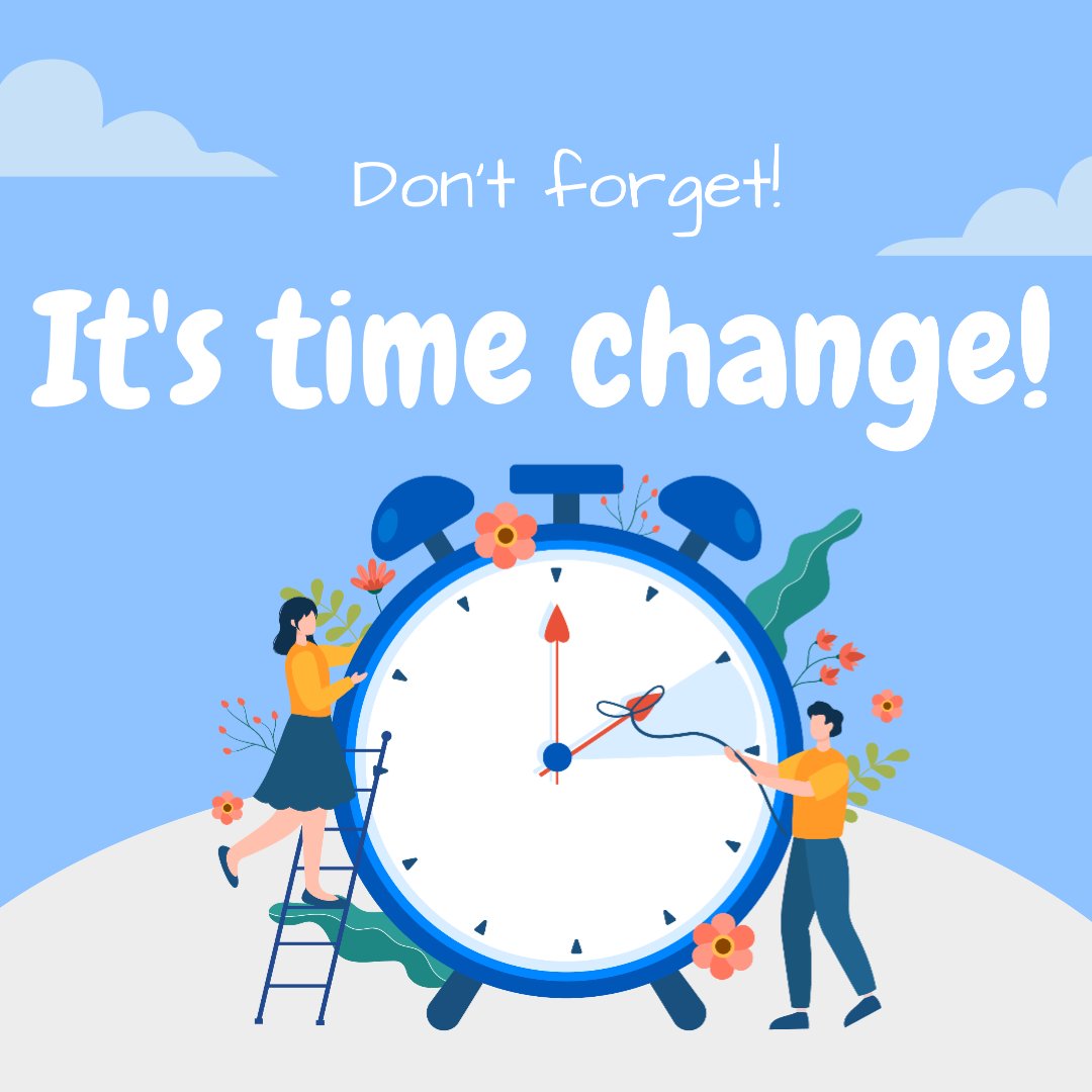 MySolutionsInt's tweet photo. On 26th March 2023 we change back to daylight saving time. At 2 o'clock we turn the clock forward to 3 o'clock. Don't forget it!
#mysolutions #sommerzeit #daylightsavingtime #clock #uhr #zeitumstellung #timechange https://t.co/IytHOSEnA9