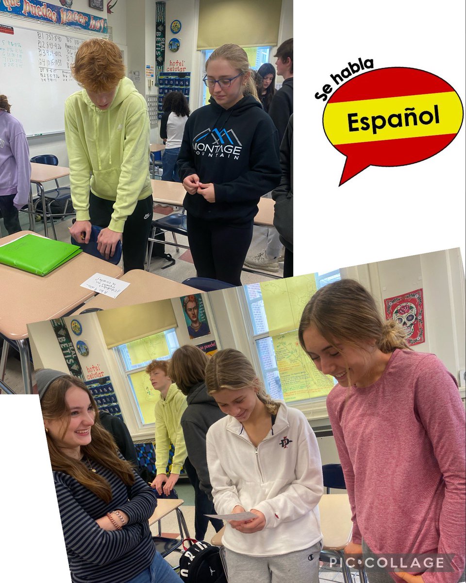 ctrantas32's tweet photo. HMHS Spanish 2 students taking a gallery walk to answer questions and talk about what they used to when they were young.
All in the target language. ¡Olé! #langchat #espanol #profesora #spanish @HaddonSchools @HaddonfieldEA @HmhsPrincipal #hmhs https://t.co/YOrwWcedQ4