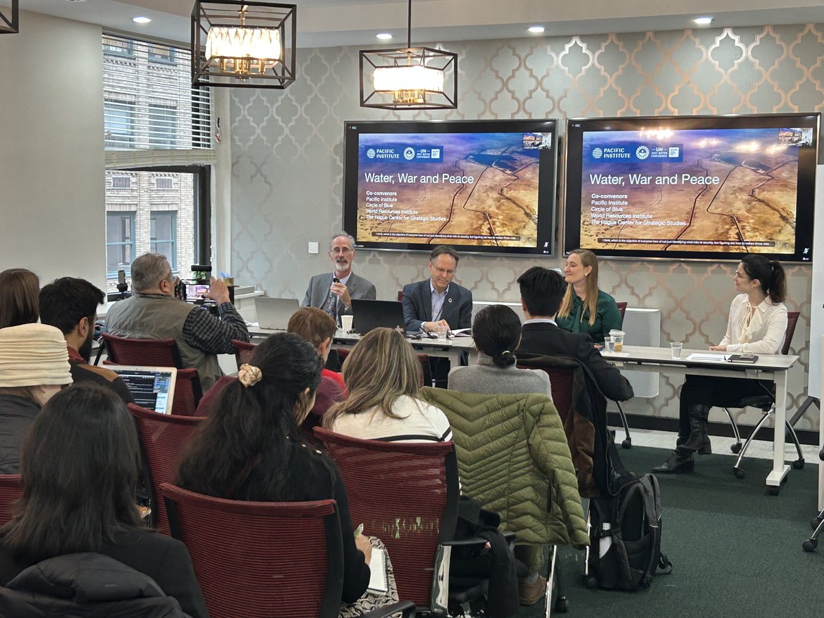 Pacific Institute (@pacificinstitut) on Twitter photo <a href="/IPatrahau/">Irina Patrahau</a> <a href="/hcssnl/">HCSS - The Hague Centre for Strategic Studies</a> Moderator <a href="/jcganter/">J. Carl Ganter</a> of <a href="/circleofblue/">Circle of Blue</a> leads a discussion on the importance of addressing water-related conflicts to promote peace and security. Ganter encourages participants to consider the role of #water in global security challenges.
Watch live➡️bit.ly/42BKvTv <a href="/IPatrahau/">Irina Patrahau</a> <a href="/hcssnl/">HCSS - The Hague Centre for Strategic Studies</a> Moderator <a href="/jcganter/">J. Carl Ganter</a> of <a href="/circleofblue/">Circle of Blue</a> leads a discussion on the importance of addressing water-related conflicts to promote peace and security. Ganter encourages participants to consider the role of #water in global security challenges.
Watch live➡️bit.ly/42BKvTv