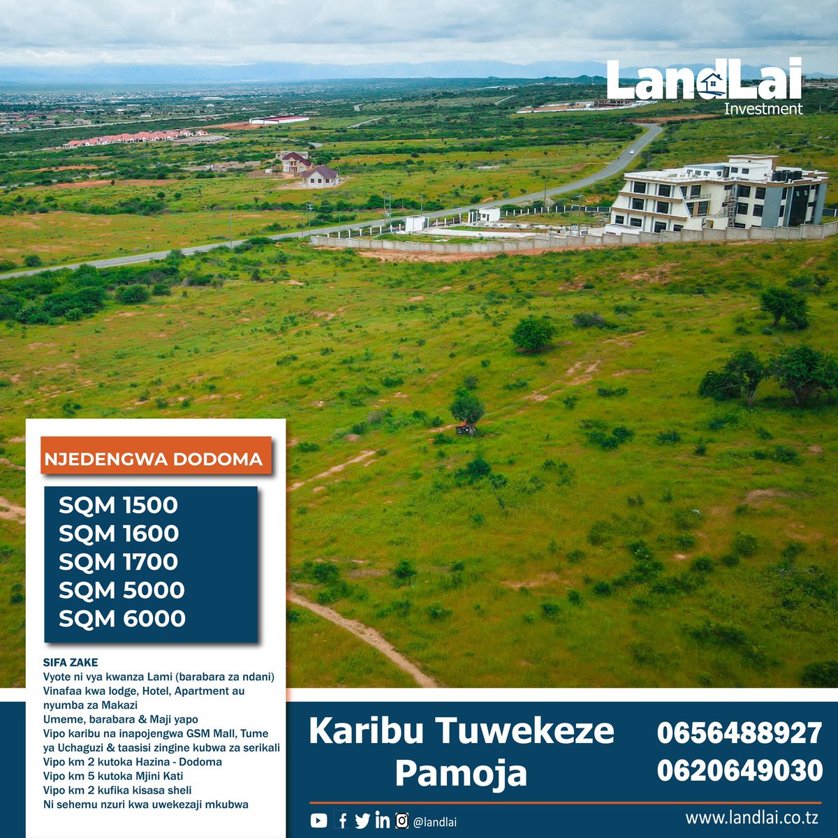 LandLai_'s tweet photo. VIWANJA VINAUZWA NJEDENGWA INVESTMENT AREA.

SIFA ZAKE
Vyote ni vya kwanza kutoka barabara ya Lami (barabara za ndani)

Vinafaa kwa lodge, Hotel, Apartment au nyumba za Makazi

Umeme, barabara, Maji yapo na huduma zote za kijamii 

0656488927
0620649030

#letsinvesttogether https://t.co/Snjug0WRxi
