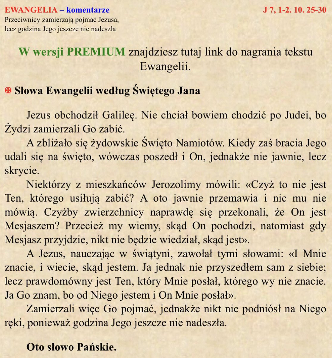 Bóg jest Panem czasu, wie wszystko i zna naszą przyszłość.
My, pomimo naszych planów i pragnień, nie wiemy, co się wydarzy za dziś czy jutro, kiedy nadejdzie nasza godzina.
Wszystko ma swój czas, zostały 2 tygodnie do Triduum Paschalnego.
Wykorzystujmy szanse, które Bóg nam daje.