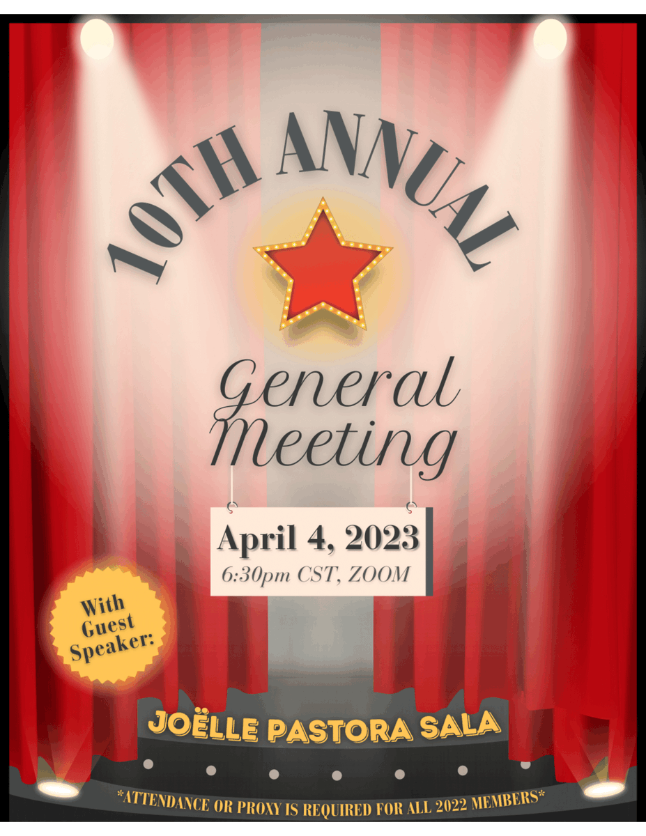 iiwrmb's tweet photo. Join us for the 10th Annual General Meeting on April 4 at 6:30 CST on Zoom. We're joined by guest speaker Joëlle Pastora Sala. Register now: https://t.co/6RiiojXiPd https://t.co/x4gibh78qA