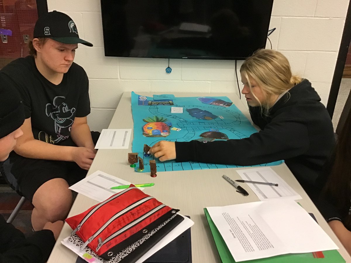 Mrs_Henry_class's tweet photo. Let’s play our race games! Design Thinking thanks STEM Challenges and Real World Math for joining us! @BeachMiddle https://t.co/zBoK6A3dCH