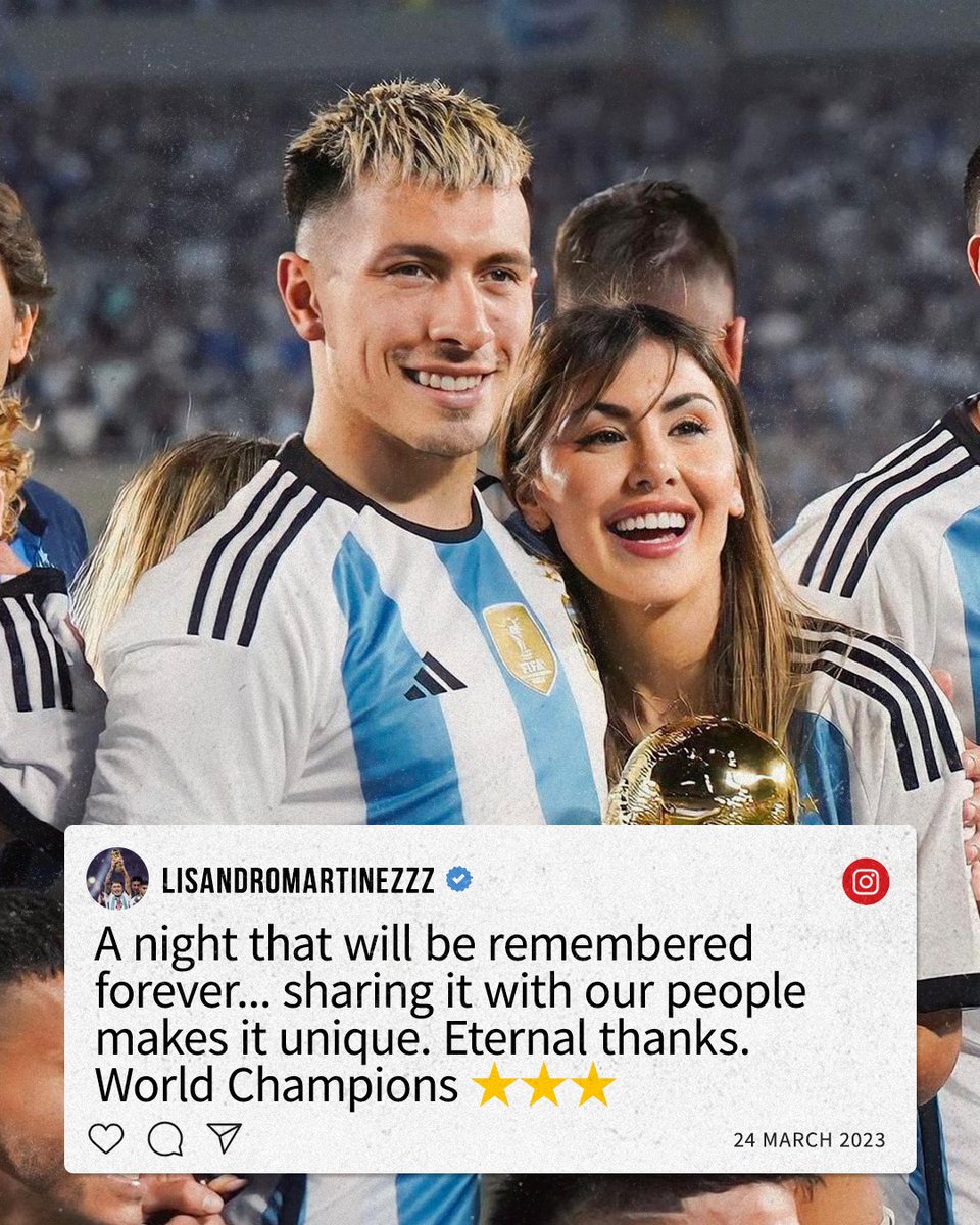 ManUtd's tweet photo. A special homecoming for Licha 🫶

🇦🇷 @LisandrMartinez

#MUFC https://t.co/kQIi4Tw5QQ