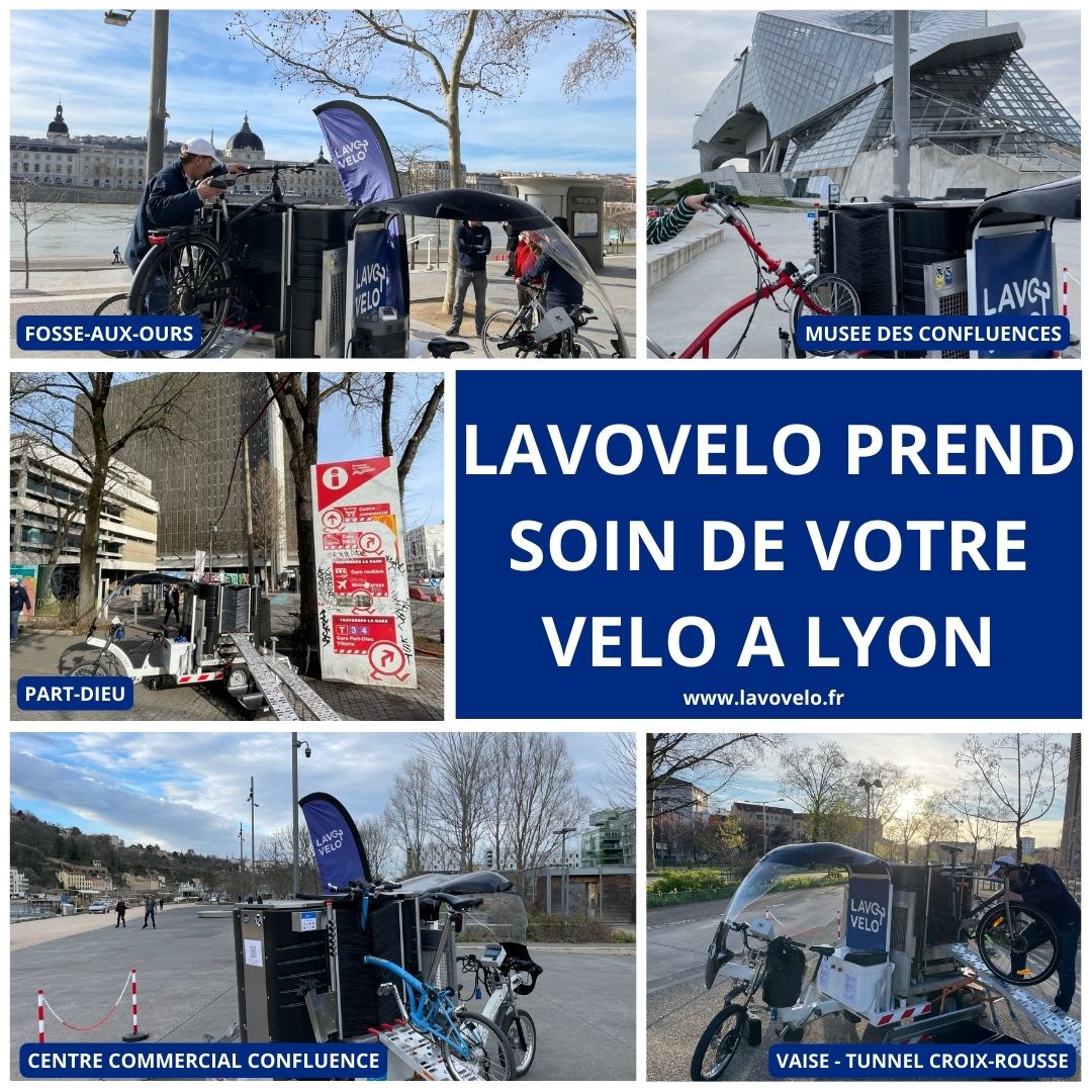 LAVOVELO_France's tweet photo. Lavovélo étend sa présence à #Lyon et sera présent cinq jours par semaine à cinq emplacements différents dans la ville !
#Cyclistes lyonnais, vous pouvez désormais faire nettoyer votre vélo au plus près de chez vous ou de votre trajet de #velotaf en trois minutes ! 
#velotaflyon https://t.co/pxKX9GwwNE