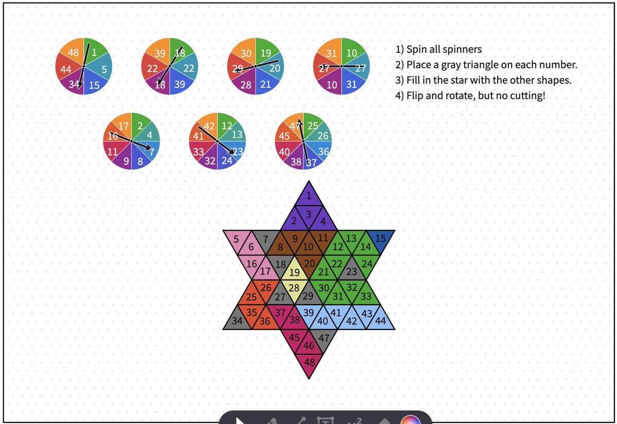 Just played a new math game in class today called Genius Star! This is a super fun puzzle game that helps students work on persevering through a task! Try it out!
#dsumath <a href="/kevinsmithsd/">Kevin Smith</a> 

mathigon.org/polypad/qvbRc6…