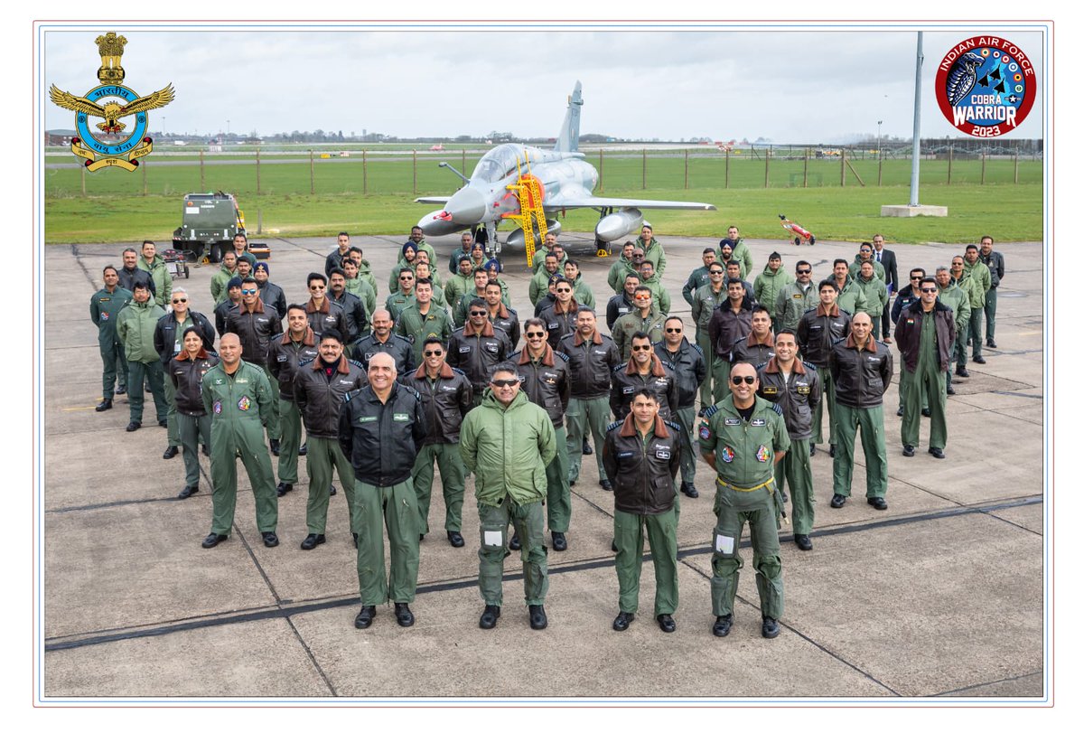 Exercise #CobraWarrior 2023 concluded today at Royal Airforce Base #Waddington, UK

Indian Airforce (#IAF) particpated in this multinational exercise with #Mirage 2000 fighters jets also known as Vajra.

#IADN