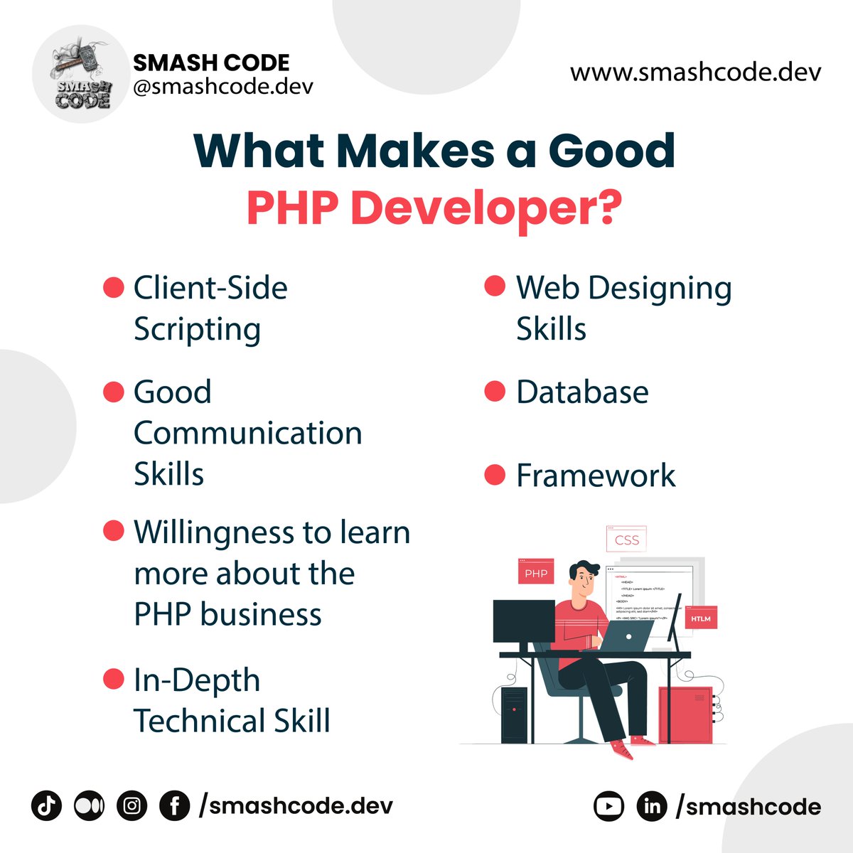 ' What Makes a Good PHP Developer? '
Web link in the first comment...
#smashcode #letsconnect #phpdeveloper #php #phpchallenge #phpagency #phproperties #onlineearningskill16 #WebDeveloper #WebDesign #webdesigning #onlineearningapp #webdesign #webdevelopmentagency #onlineearnings