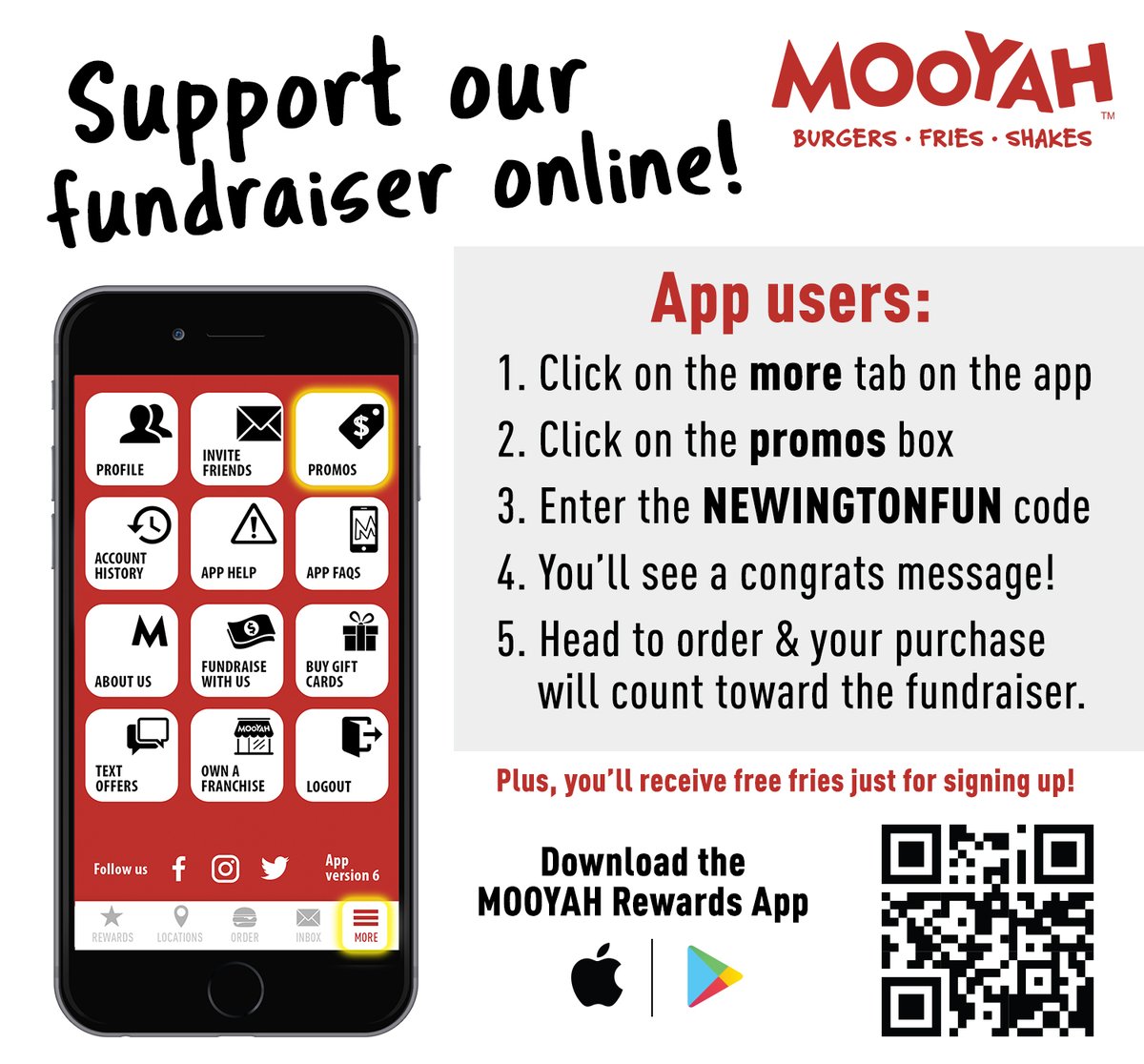 @MagnetTrinity is raising funds for the Class of 2023 today, 12-9 pm @MOOYAHBurgers Newington. Mention the fundraiser when ordering or use promo code NEWINGTONFUN when ordering with the app.
@NewingtonCTgov