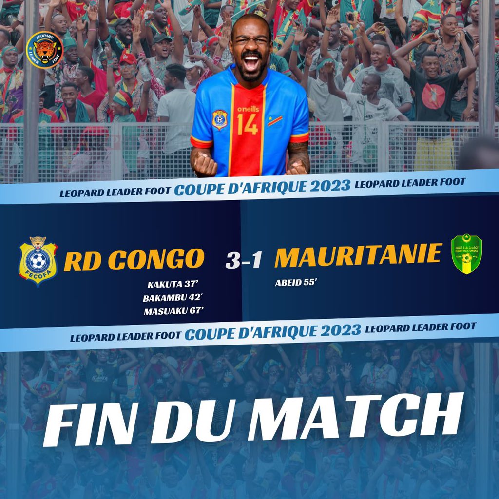 JenovicNteta's tweet photo. On sent déjà qu’il y’aura un changement pour le sport 🏀 ~ ⚽️ victorieux dans tout aujourd’hui !❤️#RDC2023 #leopardrdc #rdcleopard #rdcfoot #sergenkondé #rtnc #FecofaRDC @serge_nkonde @MinSport_Loisir @leopard243 https://t.co/GIabNkEsqK