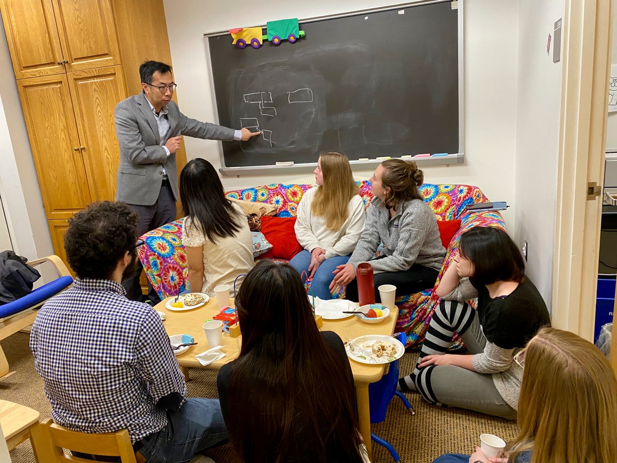 Lab breakfast with the brilliant and inspiring <a href="/Chen_Yu_CY/">Chen Yu</a> who is here to give the 2023 Eleanor J. Gibson and James J. Gibson Lecture in Experimental Psychology!