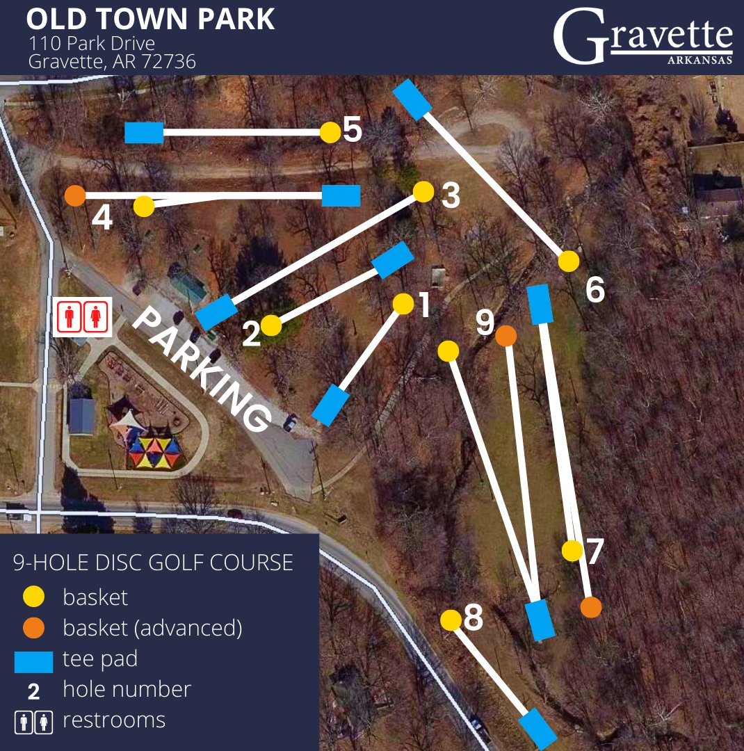 Old Town Park is home to a 9-hole disc golf course that sees a lot of traffic when the weather is nice. It's a fun activity for all ages and a great way to spend some time outdoors!