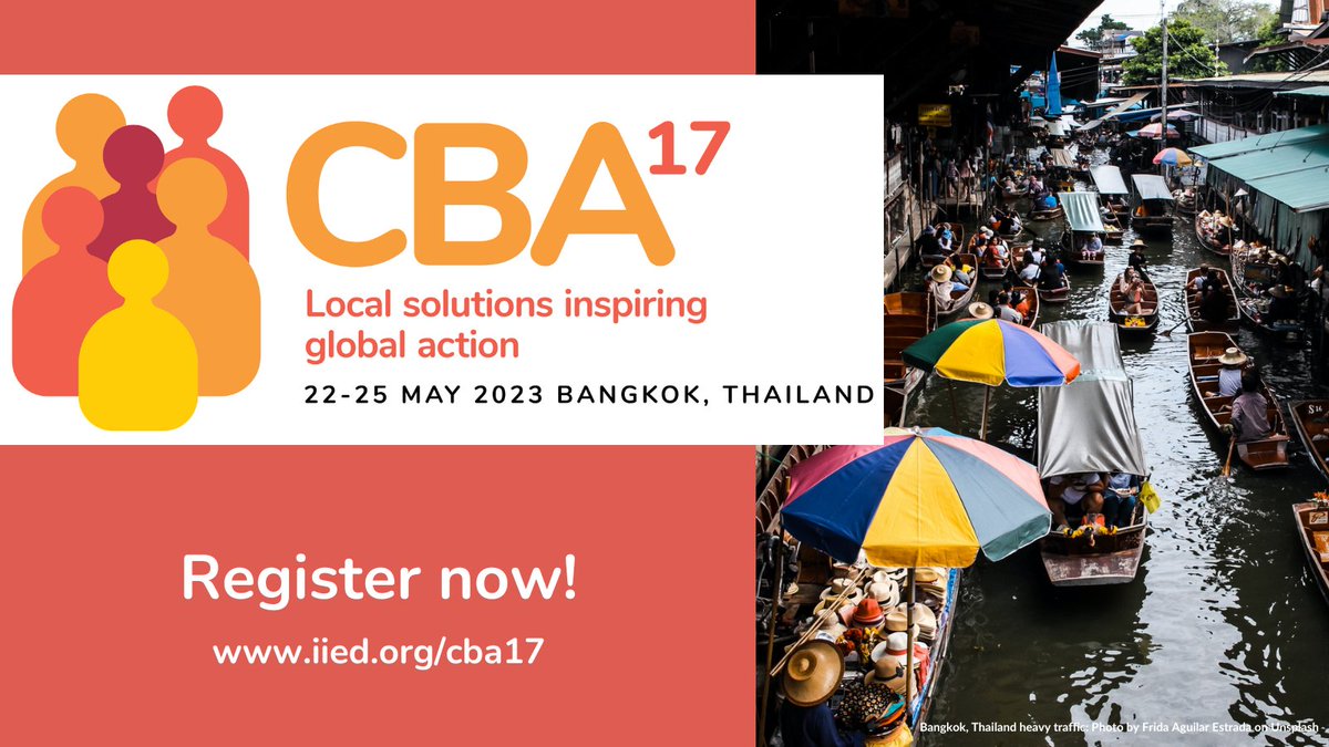 ICYMI: Register now for #CBA17 --> cba17.eventbrite.co.uk/?aff=Socials CBA17 is the only adaptation conference that puts the lived experiences and knowledge of local people at the centre – enabling the voices of the most vulnerable to shape decisions about the future of #adaptation.