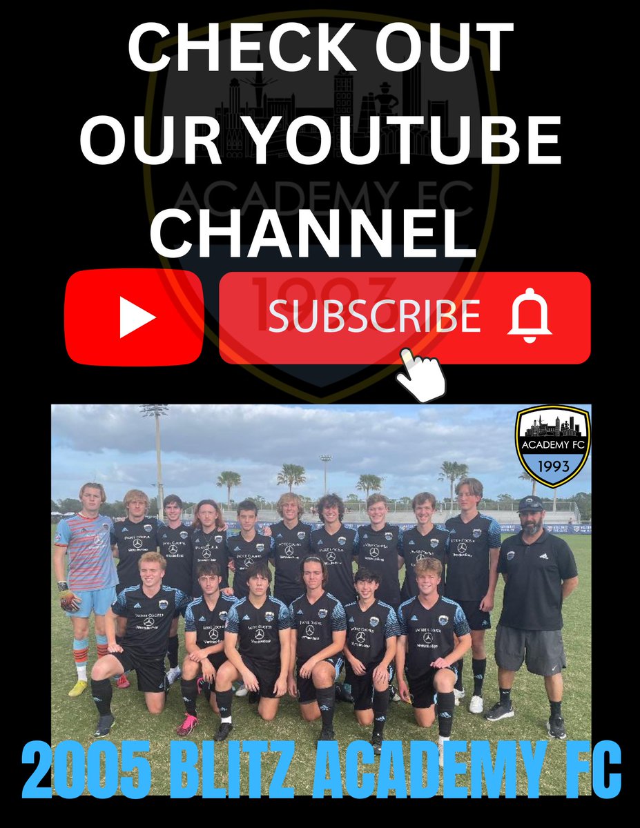 blitzacademyfc's tweet photo. Join the 05 Blitz Academy FC youtube channel.  2023 EA Midwest Conference Champs and 2022 US Club National Champs.
https://t.co/xasN1d2brY 

@blitzacademyfc 
@EliteSoccerPlay 
@EliteAcademyL 
@SoccerMomInt 
@ImCollegeSoccer https://t.co/TeCrHYyygs