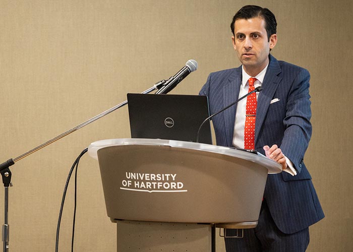 Thanks to all attended last night’s <a href="/UHartAandS/">UofHartford A&S</a> Deeds Symposium featuring Alex Nowrasteh, director of economic and social policy studies at the Cato Institute, who discussed Immigration and the Free Market