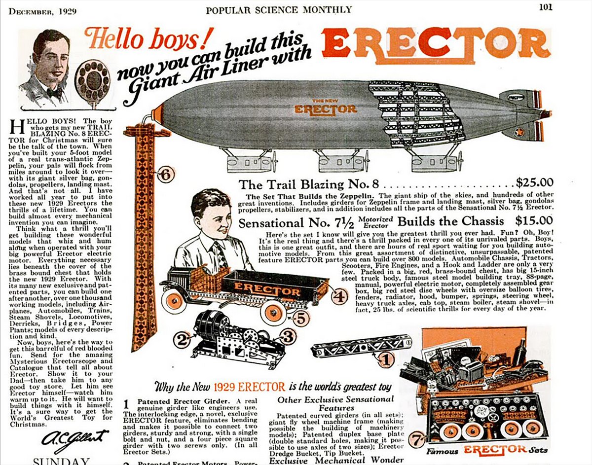 Got a two-parter on the podcast feed: Erector Set inventor A.C. Gilbert was a practicing magician good enough to astonish Hermann the Great at age 7, a world-record-holding athlete at 17, and a born salesman — in the best “win-win” sense of the word.  podcasts.apple.com/us/podcast/off…