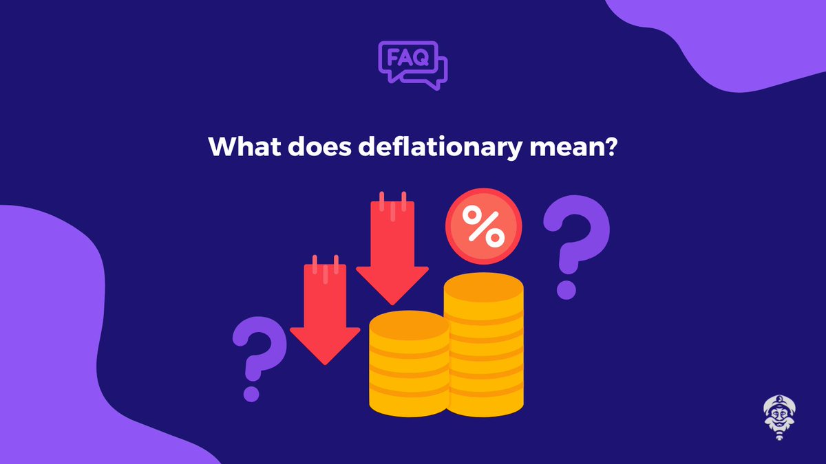 GenieswapDEX's tweet image. Deflation, in regards to money, is the process in which the value of money, in relation to other goods, increases. 

🧞‍♂️ Learn more at genieswap.com

#GenieSwap #DEX #DeFi #Decentralized #Crypto #Blockchain #Finance #Exchange #Deflation