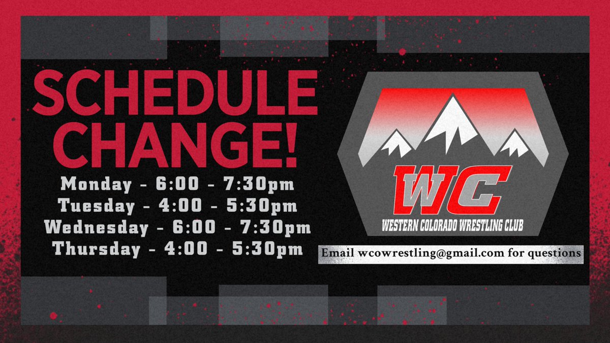 SCHEDULE CHANGE! Monday and Wednesday practices will be starting 6:00pm moving forward, NOT 6:30pm! We apologize for any inconveniences!