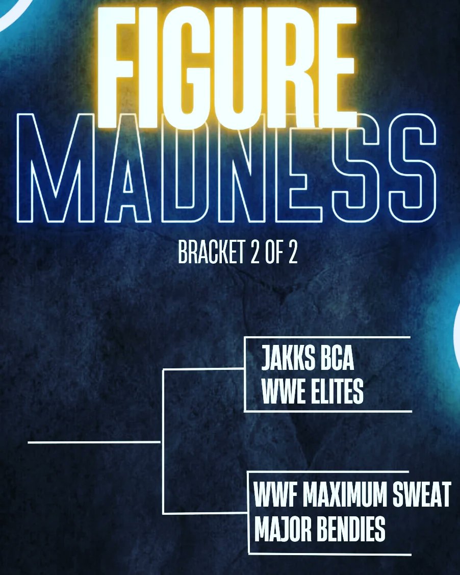 The brackets have been updated for this year's #FigureMadness Go to @FigureFeast on Instagram and Vote now in the story and let your choice be the one that walks away the Ultimate figure line. #MajorBendies #WWEElite #Jakks #Hasbro #Galoob #WCW #WWE #AEW #WWF @AEWbyJazwares