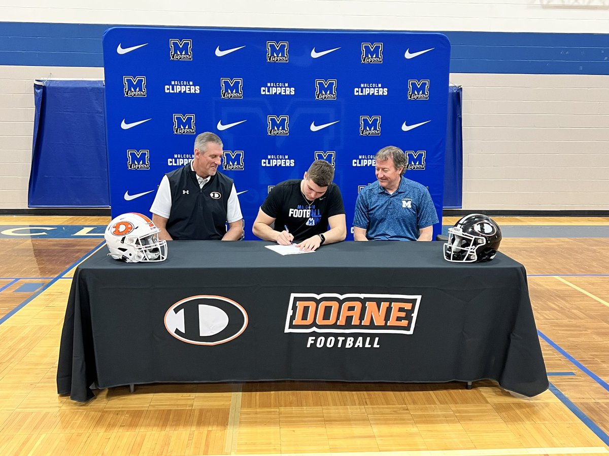 Congratulations to <a href="/Lucas_Ch16316/">Lucas Christensen</a> on signing this morning to continue his football career at <a href="/DoaneUniversity/">Doane University</a>!