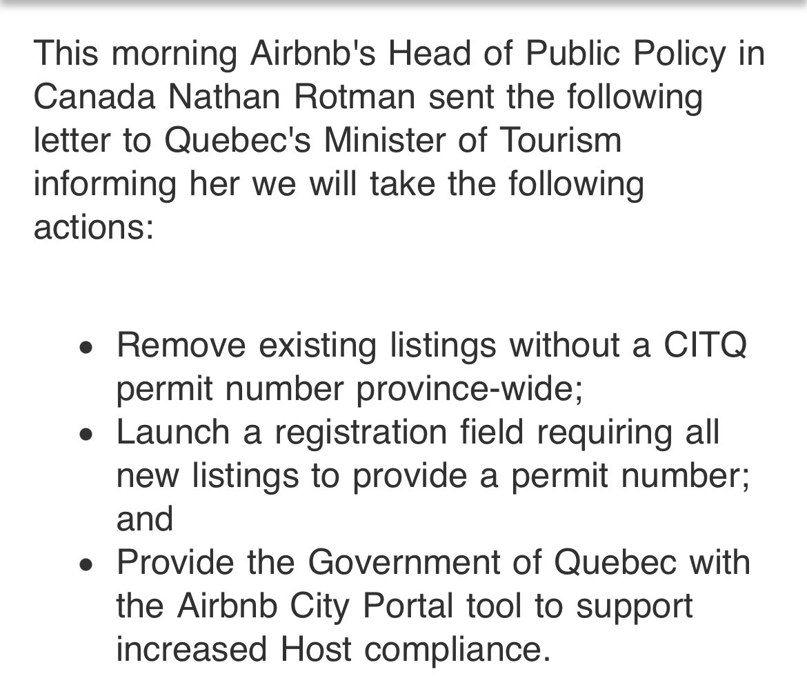 Breaking: <a href="/Airbnb/">Airbnb</a> with a major update for Quebec.