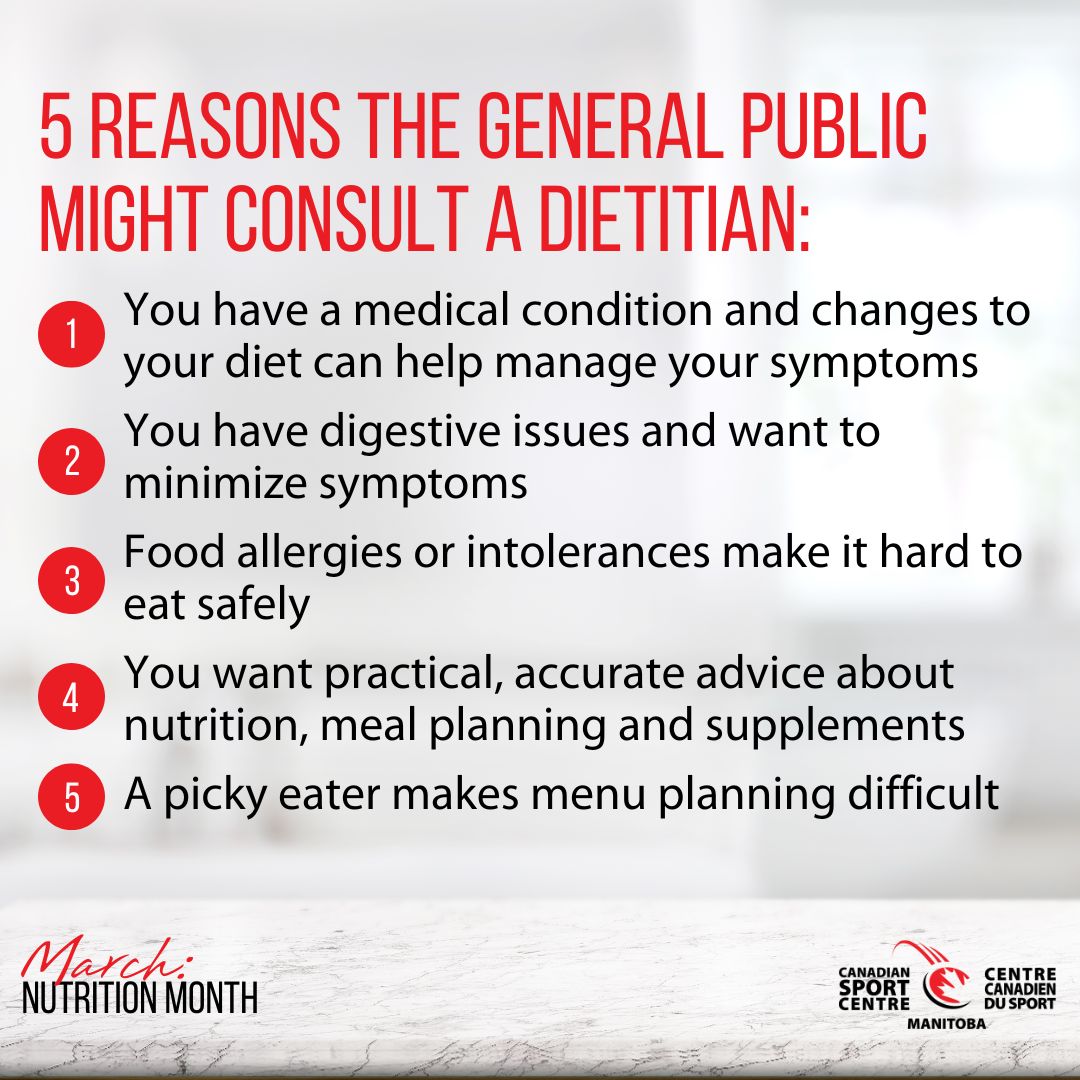 cscmanitoba's tweet photo. If you’ve ever wondered why you should work with a dietitian, check out the images and consider whether any of these reasons resonate with you. 

If you are a CSCM athlete and you don’t currently have a dietitian on your team, email asm@cscm.ca today! https://t.co/r2EuS6g8Du