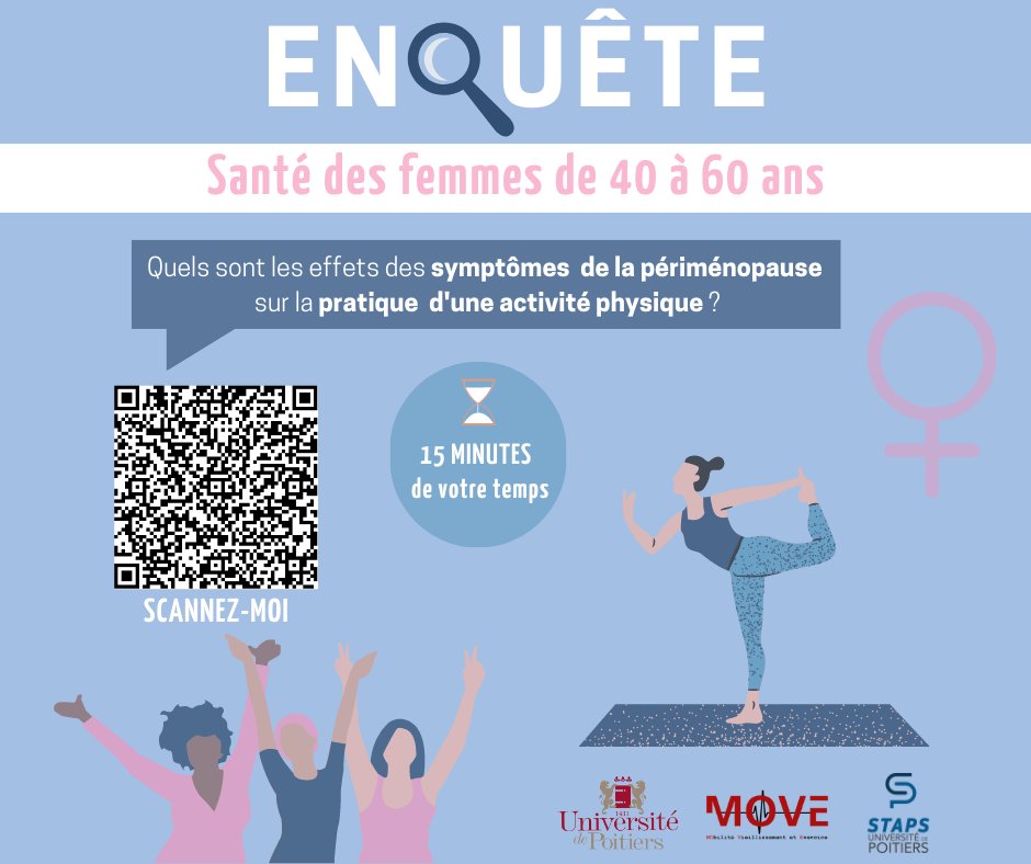 Morgane Le Bourvellec (@morganelb_pt) on Twitter photo 🔎♀️ Pour mon travail de thèse, je réalise une enquête sur la santé des femmes.
Pouvez-vous m'aider à obtenir 500 réponses en la diffusant🙏?
Merci !
➡️ sphinxdeclic.com/d/s/ll9tkw
<a href="/UnivPoitiers/">Université de Poitiers</a> <a href="/STAPSPoitiers/">STAPS Université de Poitiers</a> <a href="/LaboMOVE/">Laboratoire MOVE</a> <a href="/UnivSportSante/">Chaire Sport Santé</a>
#TeamDoc #doctoctoc #TeamKine #KineTocToc 🔎♀️ Pour mon travail de thèse, je réalise une enquête sur la santé des femmes.
Pouvez-vous m'aider à obtenir 500 réponses en la diffusant🙏?
Merci !
➡️ sphinxdeclic.com/d/s/ll9tkw
<a href="/UnivPoitiers/">Université de Poitiers</a> <a href="/STAPSPoitiers/">STAPS Université de Poitiers</a> <a href="/LaboMOVE/">Laboratoire MOVE</a> <a href="/UnivSportSante/">Chaire Sport Santé</a>
#TeamDoc #doctoctoc #TeamKine #KineTocToc