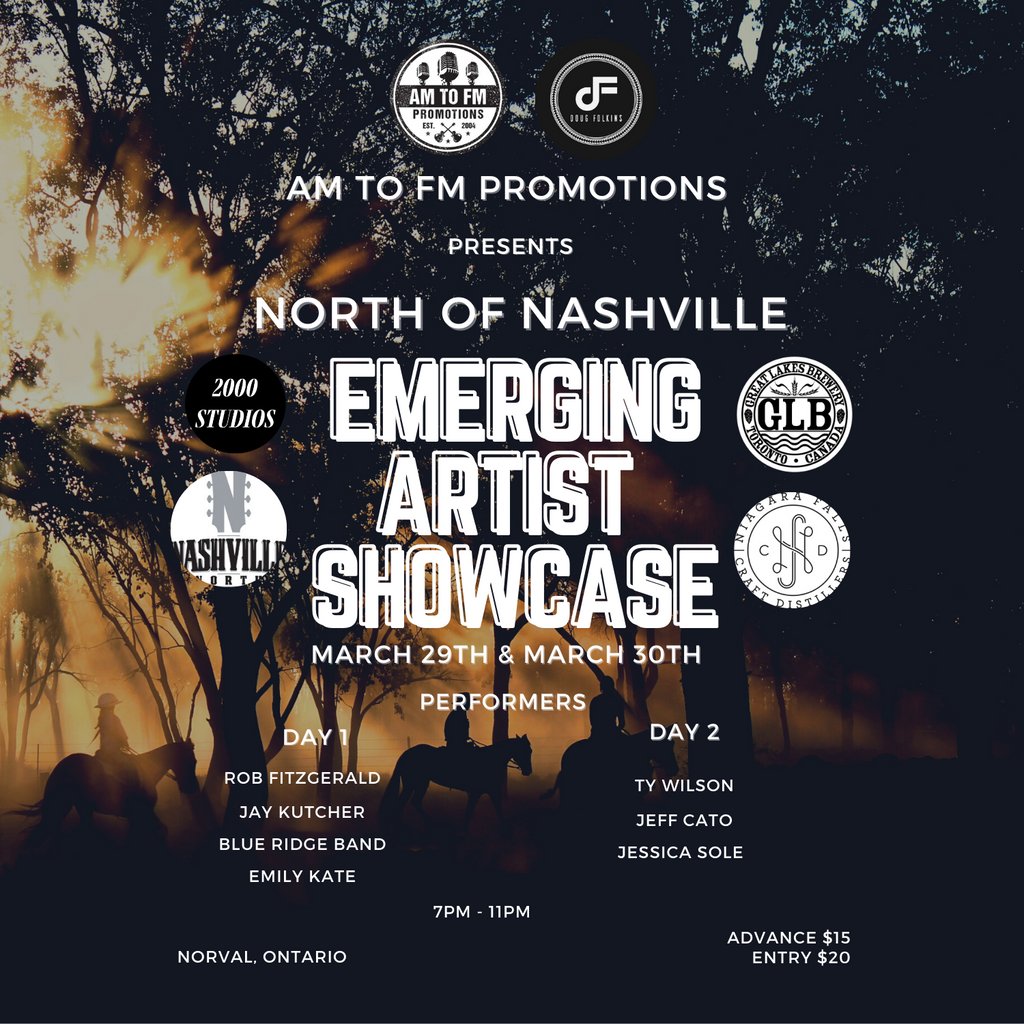 AM To FM Promotions Presents: North of Nashvile - Emerging Artist Showcase 🥳

You do NOT want to miss this one, folks! This will be a fantastic event spread over two nights of amazing live performances, fancy cocktails and fun! Grab your tickets on our website NOW! 🥂