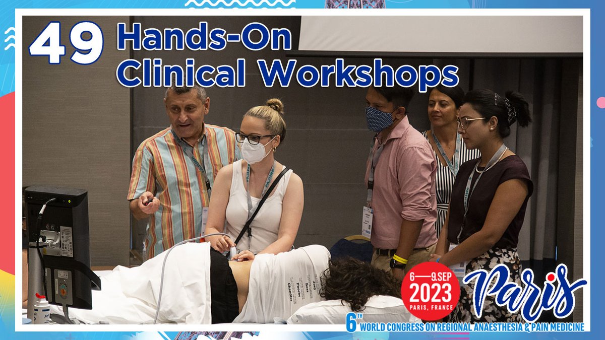 ESRA_Society's tweet photo. The #ESRAworld2023 will be the best place to practice all different ultrasound-guided blocks in RA &amp; Pain Medicine 👩‍🔬
Get ready to improve your skills in a small group setting with our faculty experts!
👉 Book your workshops now: https://t.co/0Ao3dXgeLG
🇫🇷 6-9 Sep 2023, Paris https://t.co/GV44ONrzxb