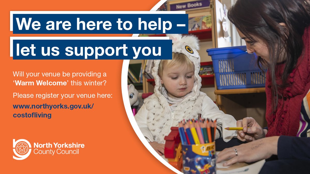 The current cost of living means that some people in our county will struggle to keep warm this winter. 

If you are a community organisation or venue, register your warm space here, so residents can find you: warmwelcome.uk/#register-your… #costoflivingsupport