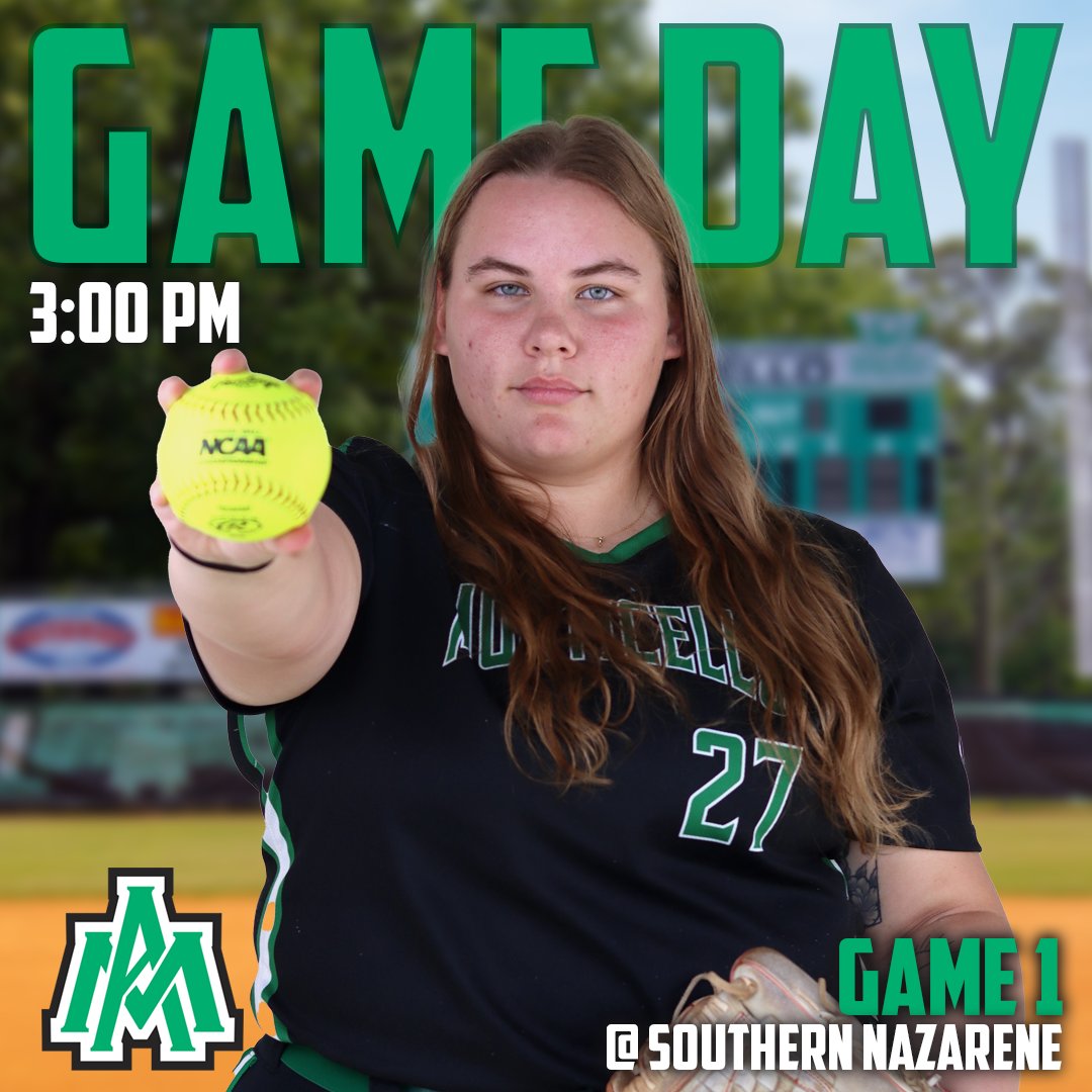 UAMsports's tweet photo. 𝐈𝐓'𝐒 𝐆𝐀𝐌𝐄 𝐃𝐀𝐘! @UAMSoftball take on the Crimson Storm in game 1⃣ of their @GACAthletics series. 🥎

🆚: Southern Nazarene University
⌚️: 3:00 PM
🏟️: Bethany, OK
📺: https://t.co/OvbNeyBJ40
📊: https://t.co/KnBh3D3dU9

#BlossomNation https://t.co/fsIHhdnXqH