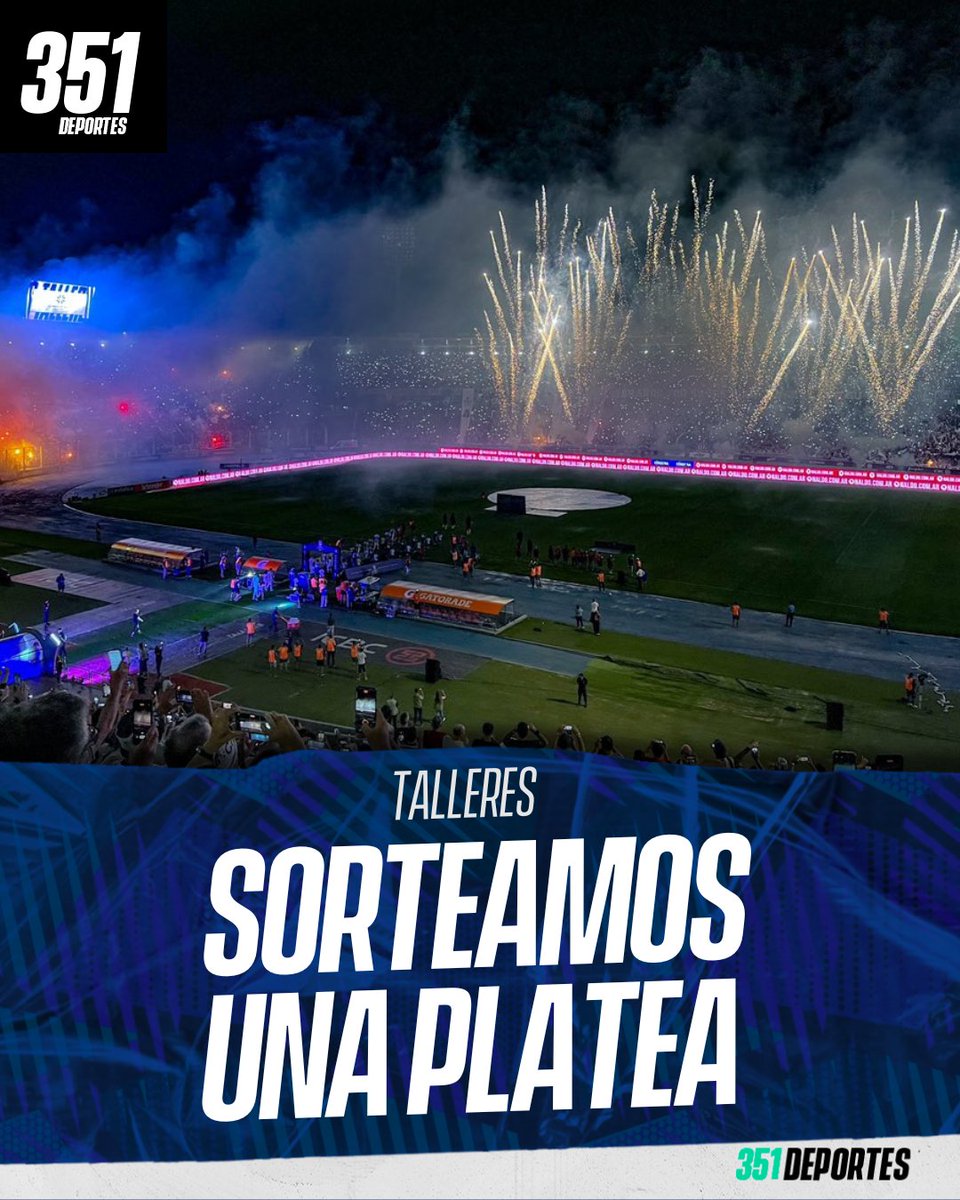 351Deportes's tweet photo. 🎉 ¡Atentos, hinchas de #TALLERES!
🎟️ ¡Sorteamos una PLATEA para el encuentro del "Matador" frente a #Bandield!
🤔 ¿Cómo participar?
✅ Seguí a @351Deportes
✅ Dale RT
✳️ ¡Si participas en Instagram y en Facebook sumas chances! https://t.co/SA0QJGG1O0