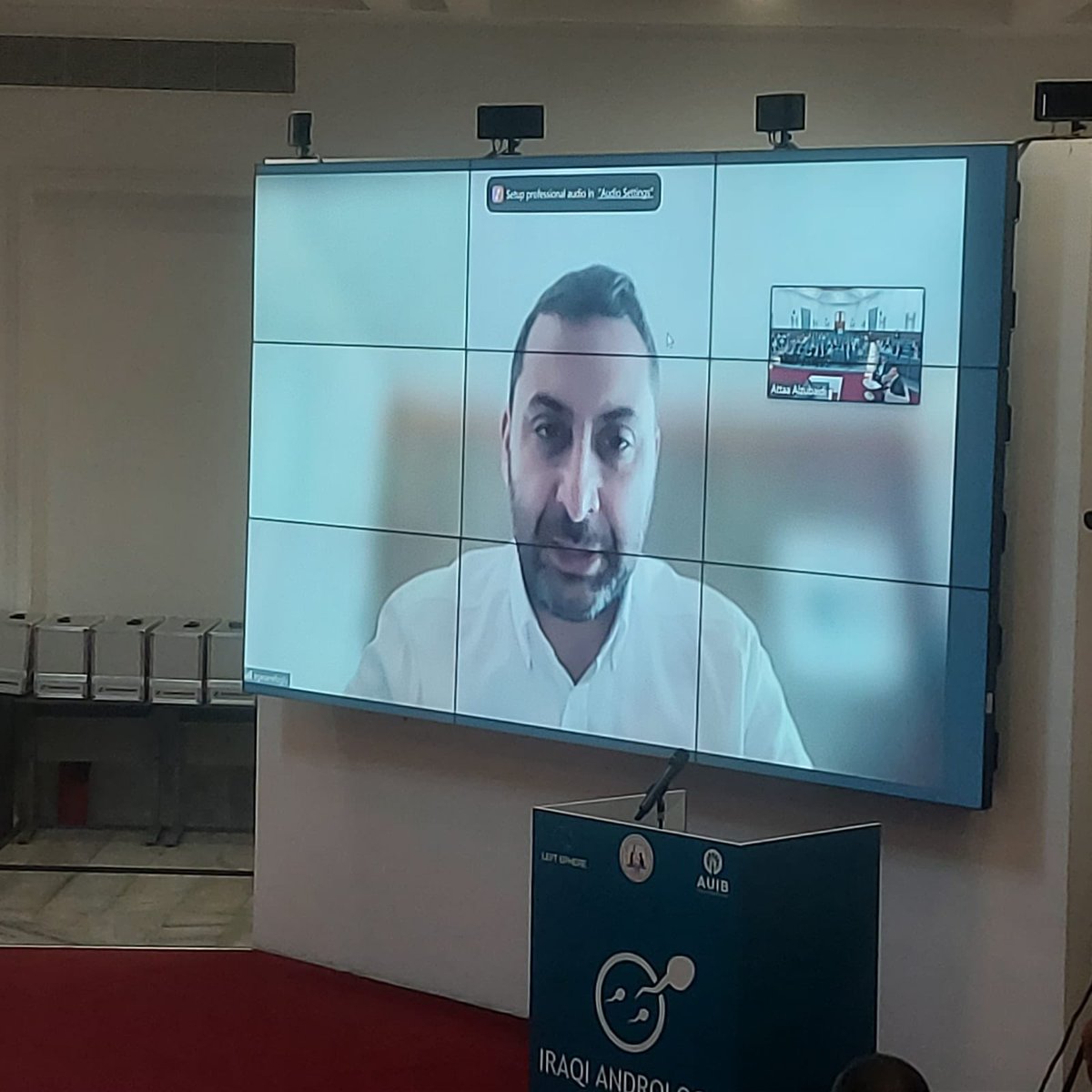 drserefoglu's tweet photo. The Iraq #andrology days started today. During the meeting, we have discussed the guidelines based management of male #infertility with Iraqi colleagues. Thanks for the most welcoming invitation 🙏🏻 https://t.co/yDZL0STMTp