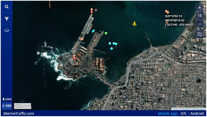 PuertodeIquique's tweet photo. #EstadoPuerto | 24° en #PuertoIquique, En sitio 4 opera nave POLAR COLOMBIA.
Más información a través del sitio web :
👉 https://t.co/2X9JlPUJ3z
#Iquique #sepchile @sepchile #Chile #RT https://t.co/gKUg2AoCdm