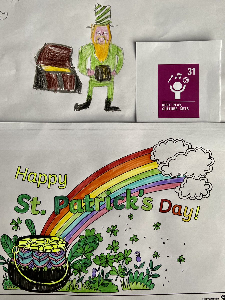 SOGSkypoint's tweet image. Happy St Patrick’s Day from all the young people at Skypoint who have been learning the history of St Patrick #StPatricksDay2023 #uncrcarticle31#culturallife #RRSA