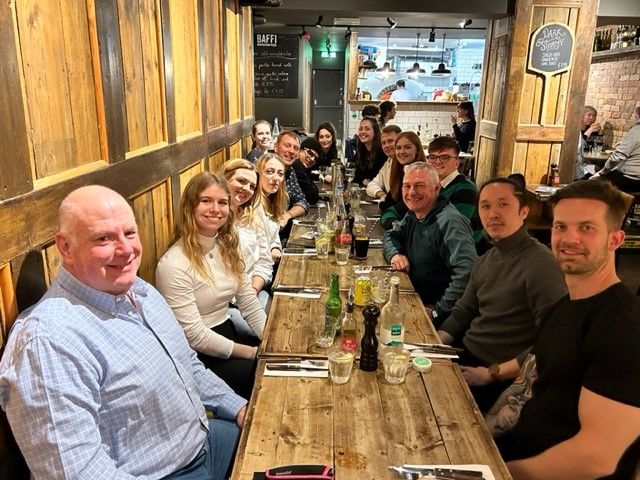 HealthSciUni's tweet photo. "It was fantastic to join our Year 3 & 4 #Chiropractic Students who took part in our Junior clinic trial for a debrief session this week, as the trial came to an end. Our Y3 Students worked with Y4 Mentor Students & #ClinicalStaff to provide a triage service to members of... https://t.co/XhDE2f60HH