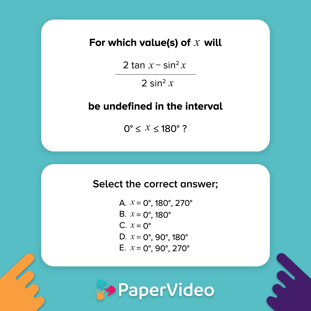 PaperVideoZA's tweet image. Can you solve this equation from a past #Matric Paper?🤔Let us know your answer in the comments.

Feeling a little stuck? You can access thousands of #pastpaper exam questions just like this one, each with its own video solution for FREE at papervideo.co.za/getstarted