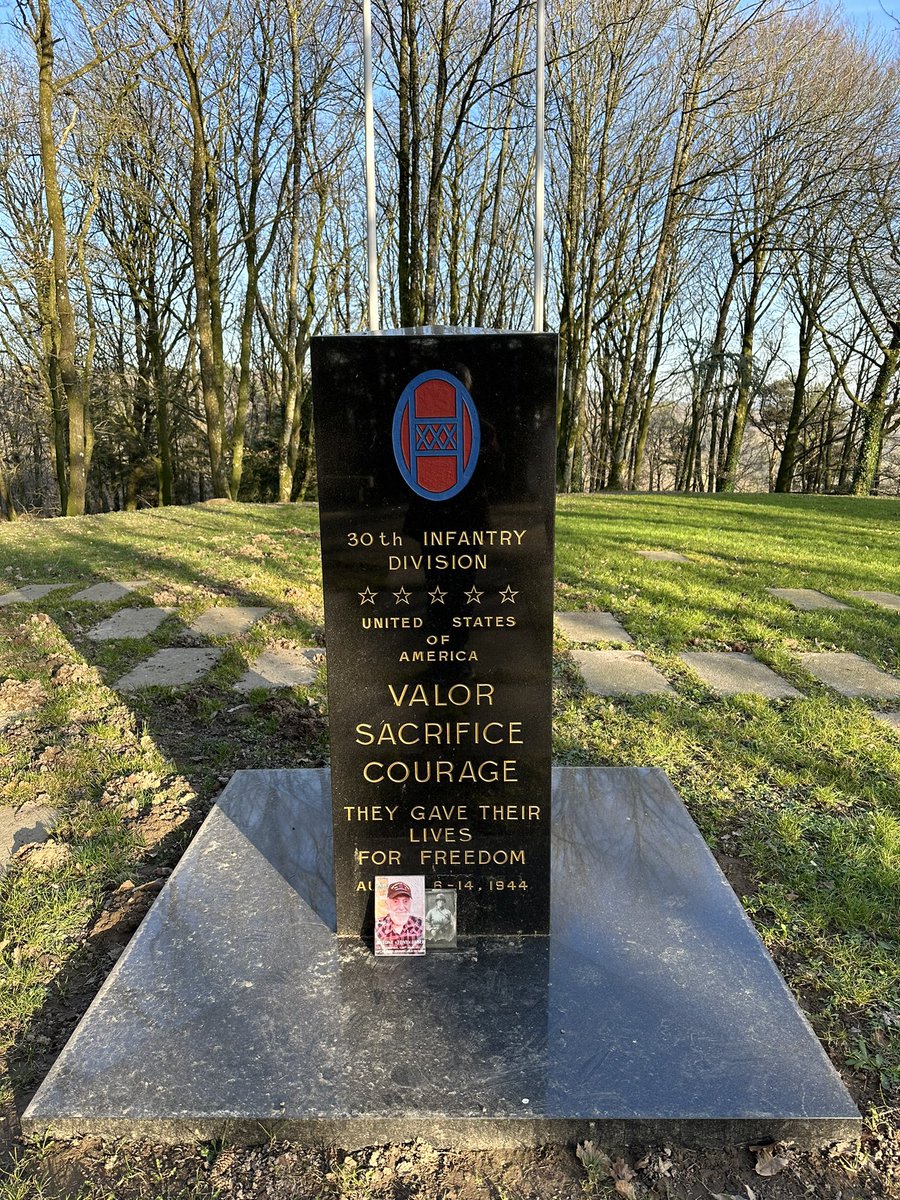 itsclarkee's tweet photo. @ChrisVMariano @Jason_R_Burt Yes , I was there last week at Hill 314 in Mortain Bocage Normandy, they still fly flags for USA &amp; Canada https://t.co/kJX5SLDpgO