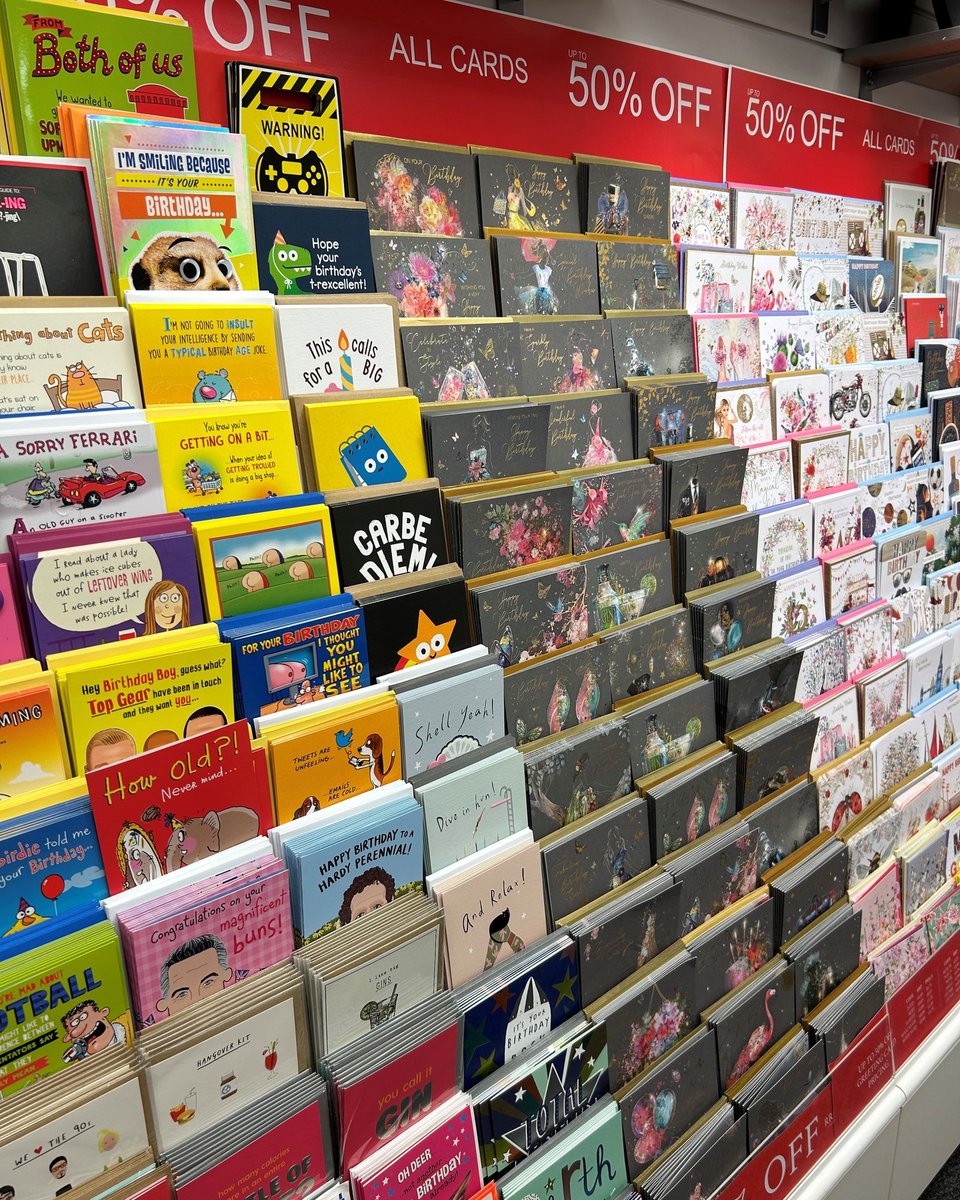 CornmillCentre's tweet photo. Look look look ...... ๐
All Greeting Cards at Cardzone Up To 50% off RRP ๐
What are you doing hanging around here? Go grab yourself a bargain!!โจ
#cardzone #outletprices #cards #cornmillcentre #darlington https://t.co/hanjYHQx57