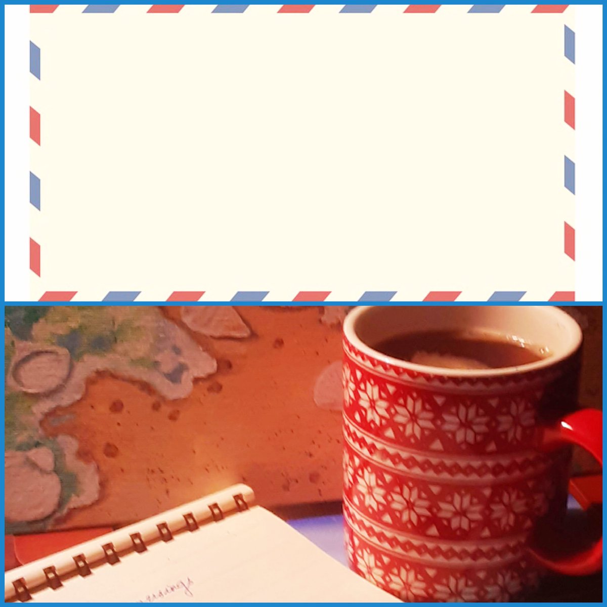 Reeta58798650's tweet photo. #aerogramme...Caffeinated musings...Went down memory lane .. Reminiscing about the times when I would write letters to my  parents, penfriends , friends and others ...Letters abroad would take about a fortnight to reach those days ..There were no mobile phones those days ... https://t.co/MOLwbtMhOk